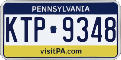 PA license plate KTP9348