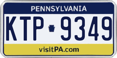 PA license plate KTP9349