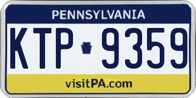 PA license plate KTP9359