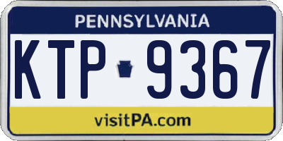 PA license plate KTP9367