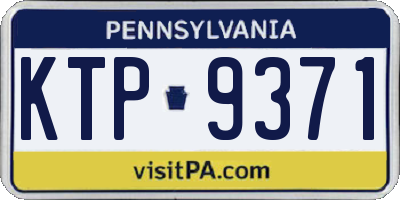 PA license plate KTP9371