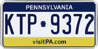 PA license plate KTP9372