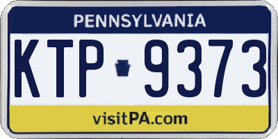 PA license plate KTP9373