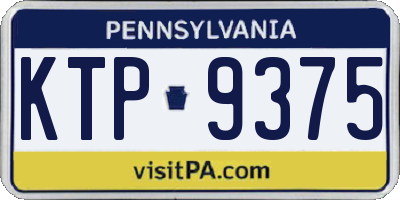 PA license plate KTP9375