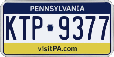 PA license plate KTP9377