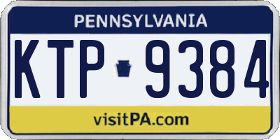 PA license plate KTP9384