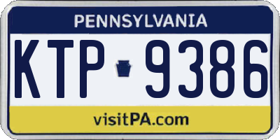 PA license plate KTP9386