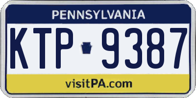 PA license plate KTP9387