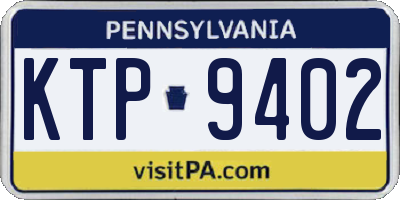 PA license plate KTP9402