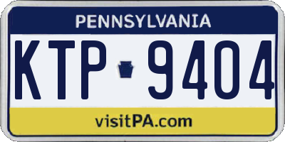 PA license plate KTP9404
