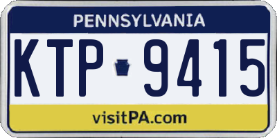 PA license plate KTP9415