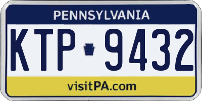 PA license plate KTP9432