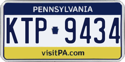 PA license plate KTP9434