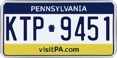 PA license plate KTP9451