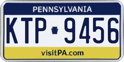 PA license plate KTP9456