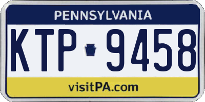 PA license plate KTP9458
