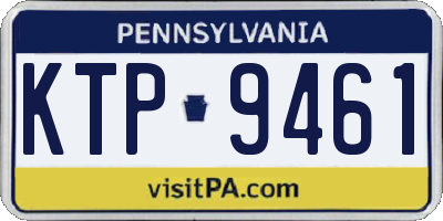 PA license plate KTP9461