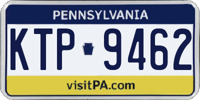 PA license plate KTP9462