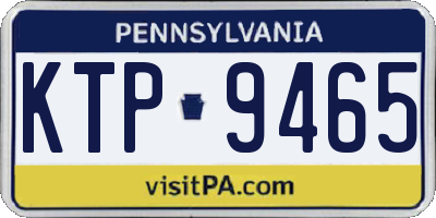 PA license plate KTP9465