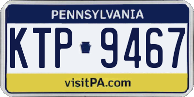 PA license plate KTP9467