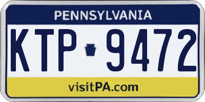 PA license plate KTP9472