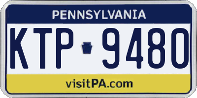 PA license plate KTP9480