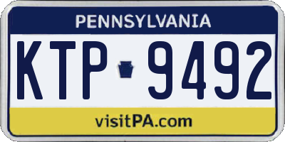 PA license plate KTP9492