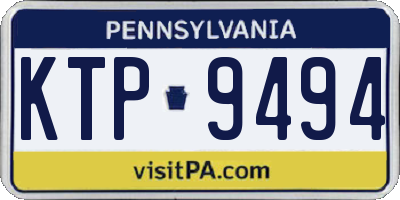 PA license plate KTP9494