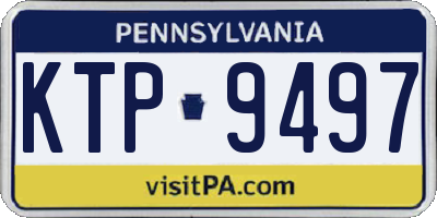 PA license plate KTP9497