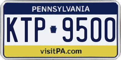 PA license plate KTP9500