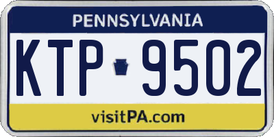 PA license plate KTP9502