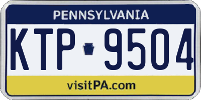 PA license plate KTP9504