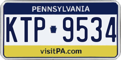 PA license plate KTP9534