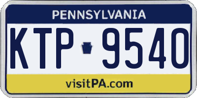 PA license plate KTP9540