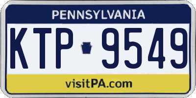 PA license plate KTP9549