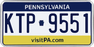 PA license plate KTP9551