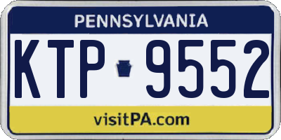 PA license plate KTP9552