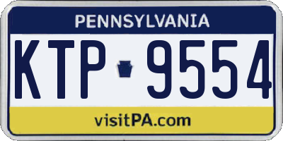 PA license plate KTP9554