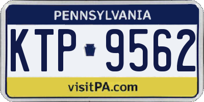 PA license plate KTP9562