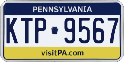 PA license plate KTP9567
