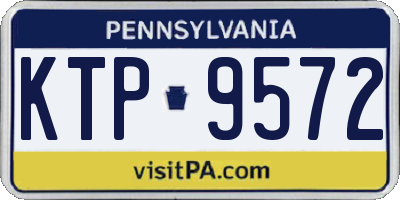 PA license plate KTP9572
