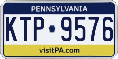 PA license plate KTP9576