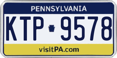 PA license plate KTP9578