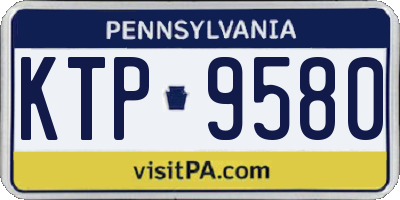 PA license plate KTP9580