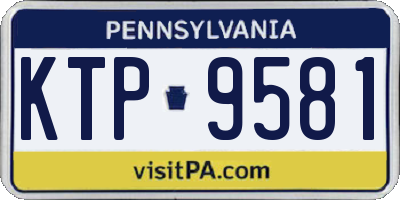 PA license plate KTP9581