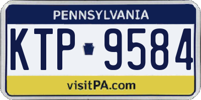 PA license plate KTP9584