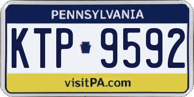 PA license plate KTP9592