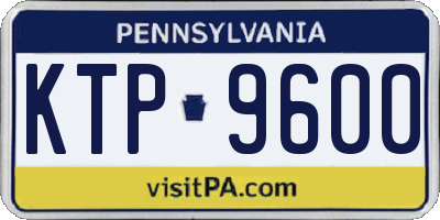 PA license plate KTP9600