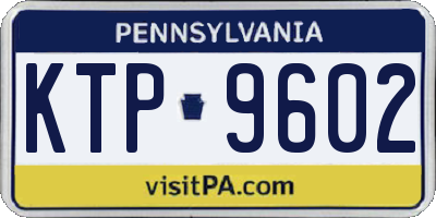 PA license plate KTP9602