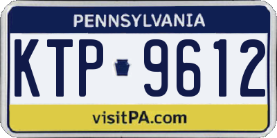 PA license plate KTP9612